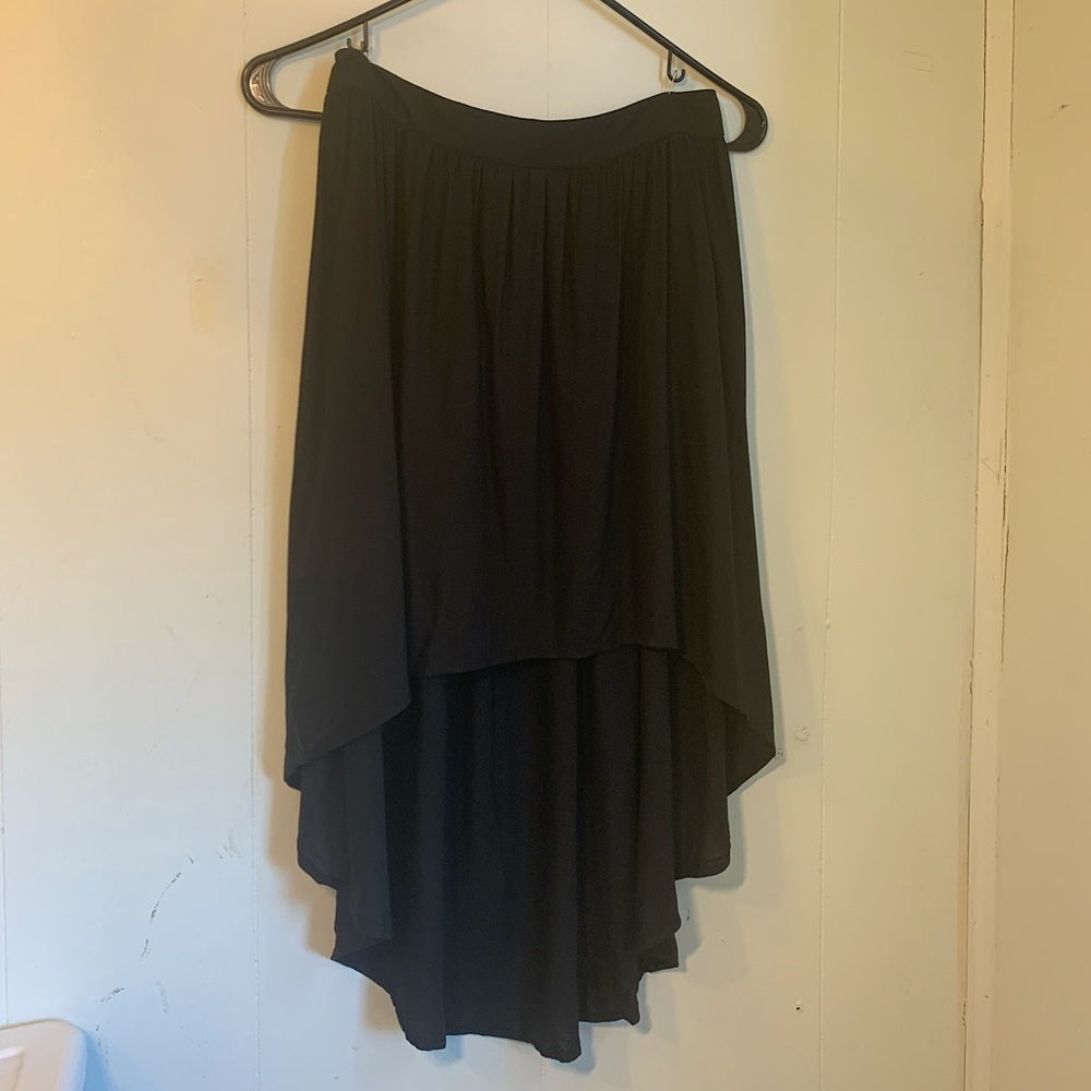 Mossimo Supply Co. Black Women's High-Low Skirt Flowy size Small/Petite